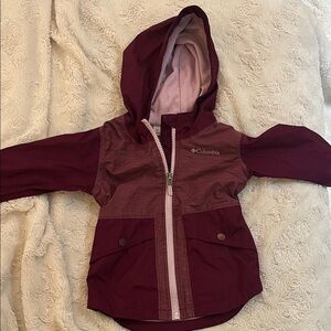 Columbia toddler Burgundy and Pink Hooded Jacket